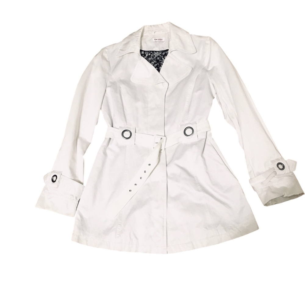 Orsay White Trench Coat with Belt